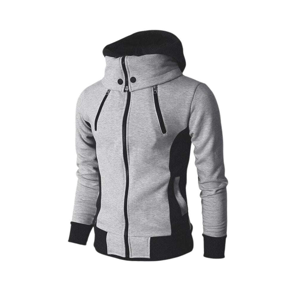 Street-wave Winter Jacket Hooded With Fleece Lining And Zippered Pockets For Men