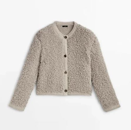 Street-wave Teddy Jacket For Women Cozy Vintage Long-Sleeve Cardigan Breathable Warmth