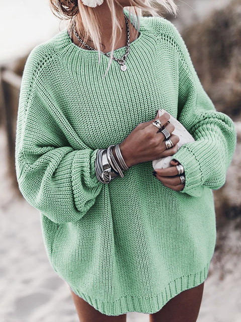 Street Wave Sea Coast Pullover For Women Cozy Knit Sweater With Warmth And Oversized Comfort