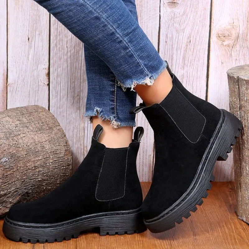 Street Wave Orthopedic Winter Boots For Women With Warm Fleece Lining And All Day Comfort