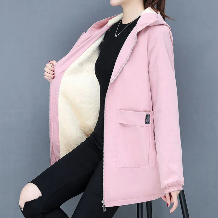 Street-wave Womens Casual Hoodie Jacket With Functional Hood And Pockets For Daily Wear