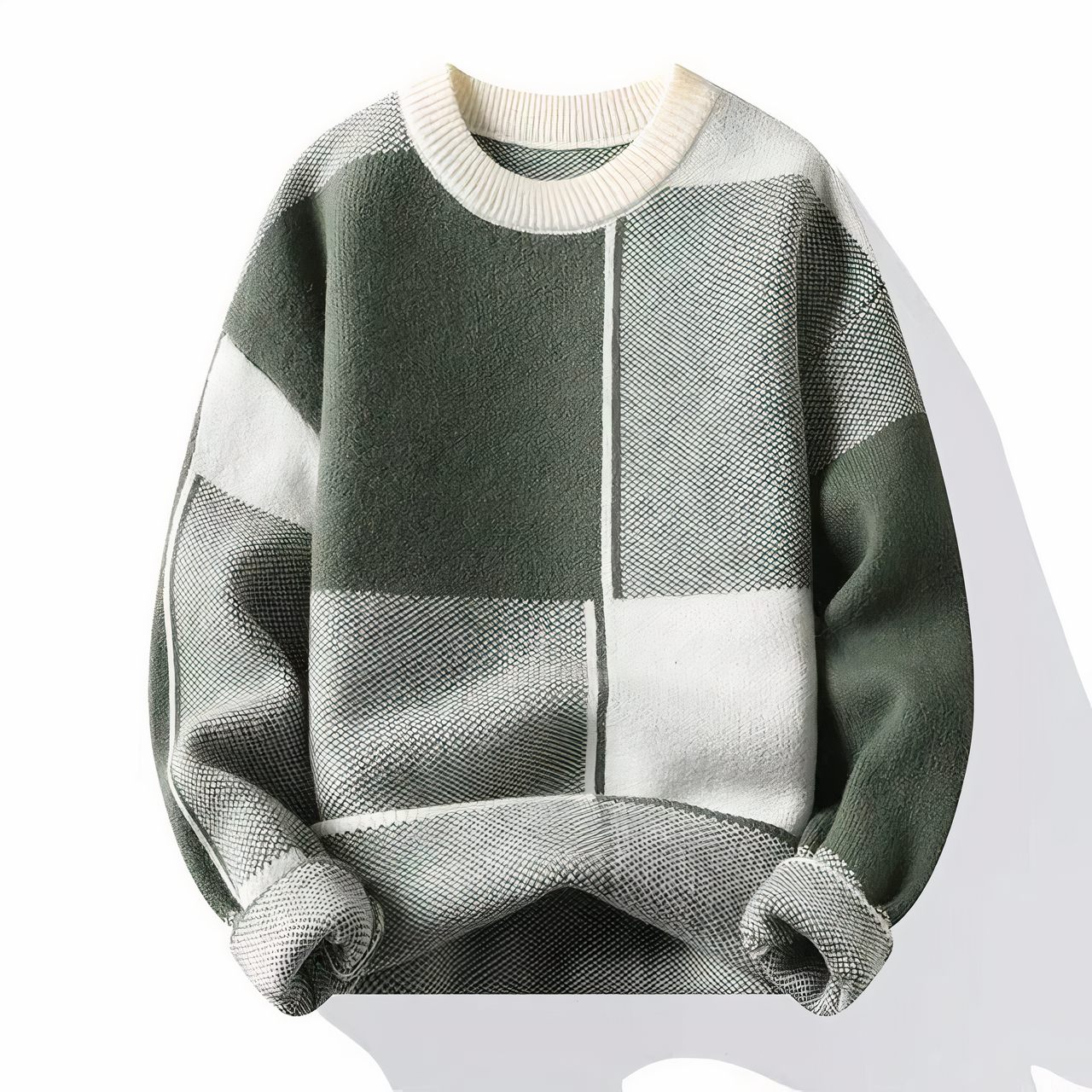 Lorin Mens Knit Sweater Plaid Pullover For Men Cozy Warmth Versatile Autumn Winter Essential