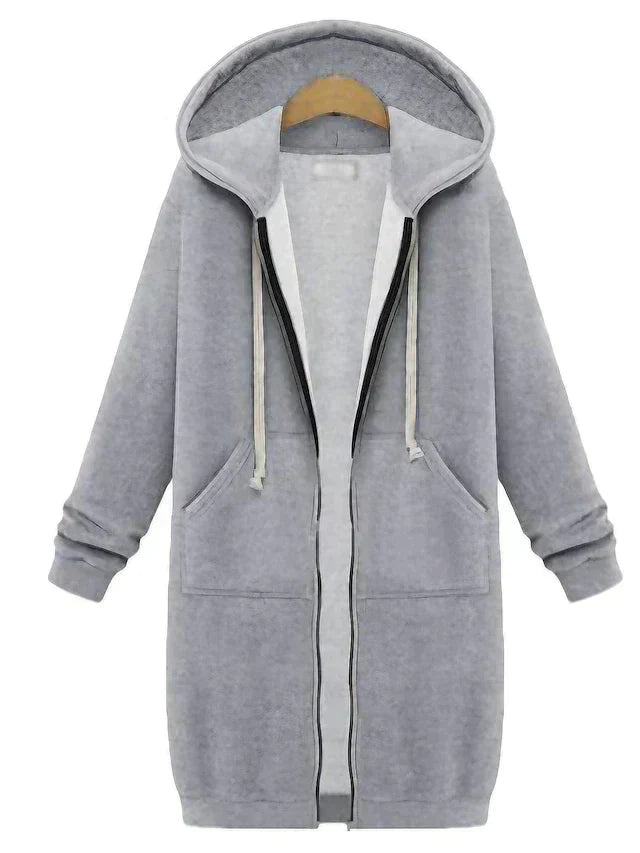 Streetwave Hooded Knit Coat For Women Cozy Versatile Midlength Sweater Jacket Fall And Winter