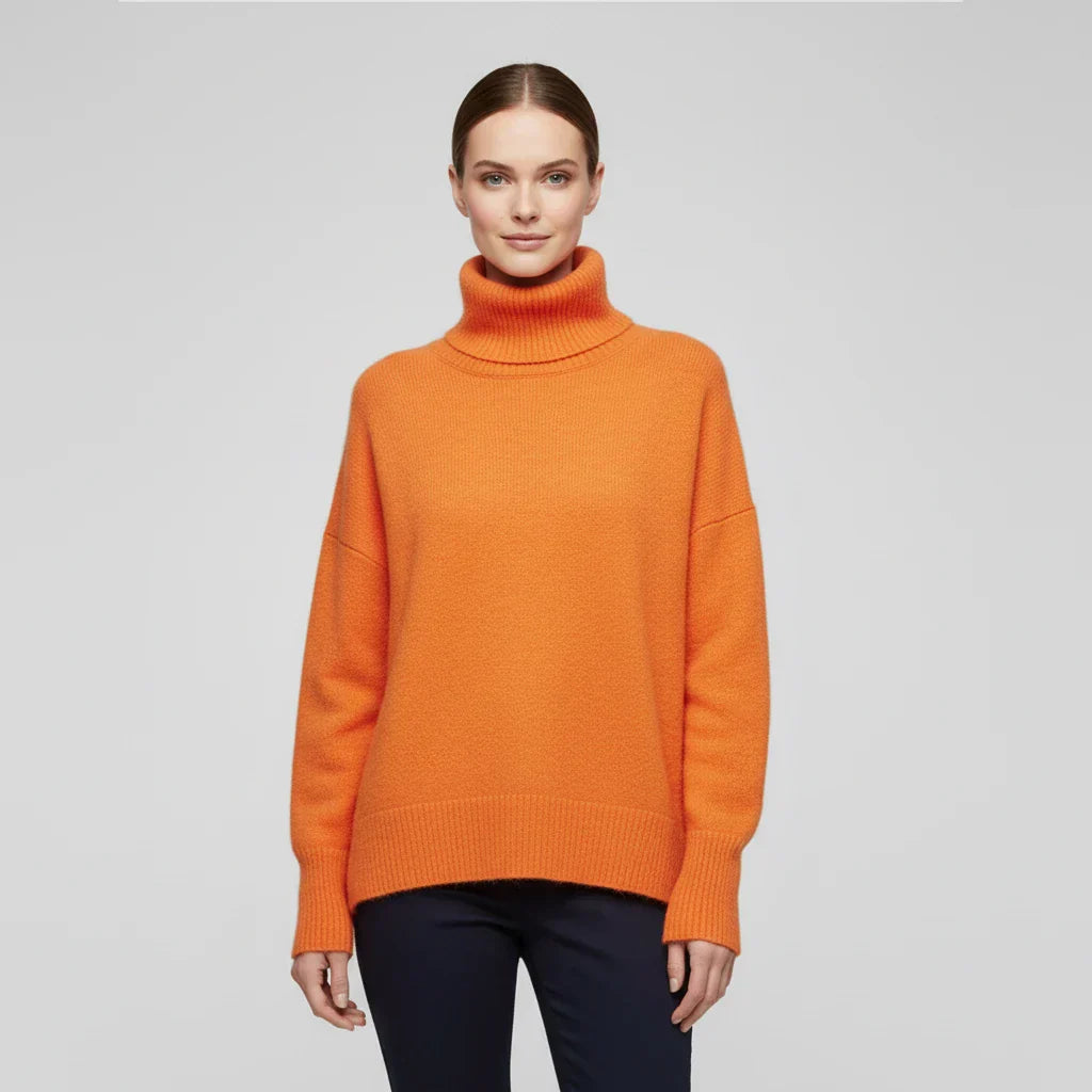 Street Wave Women Oversized Sweater Featuring Cozy Turtleneck Fit