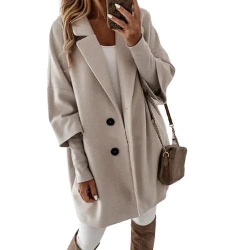 Street Wave Coat Soft Elegant Double Zip For Women Warm Cozy Outerwear For Everyday Chic