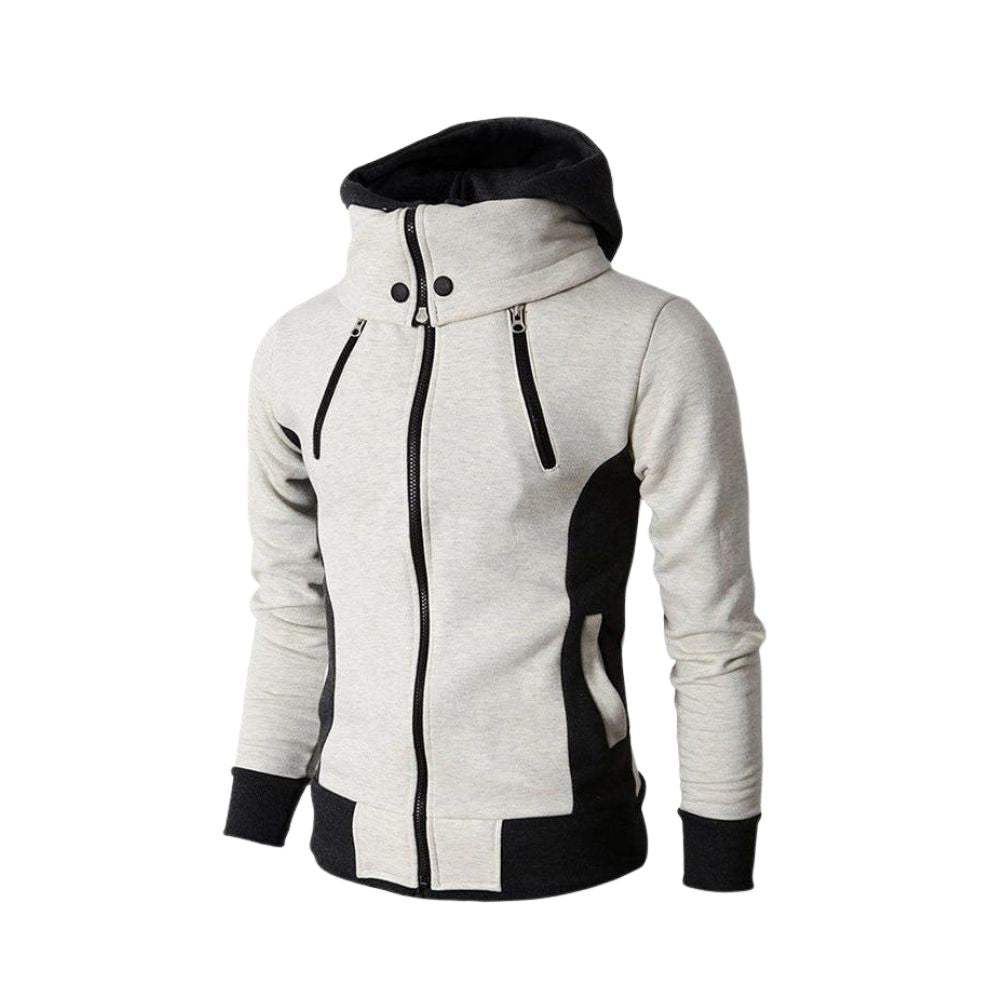Street-wave Winter Jacket Hooded With Fleece Lining And Zippered Pockets For Men