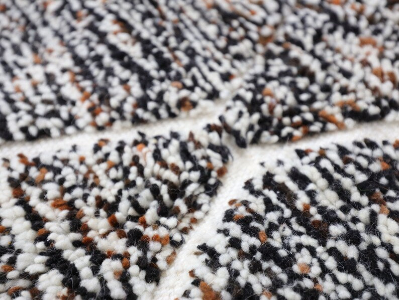 Street-Wave Beni Ourain Rug 5ft4in x 8ft2in Handcrafted Boho Home