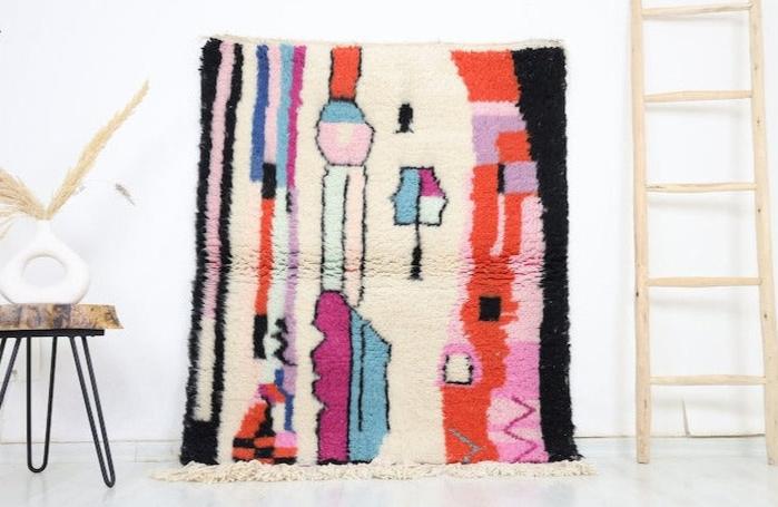 Markunda Beni Ourain Rug 3'9" x 4'7" - Street-Wave