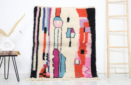 Markunda Beni Ourain Rug 3'9" x 4'7" - Street-Wave