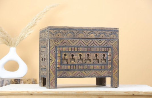 Azilin Vintage Wood Chest - Street-Wave