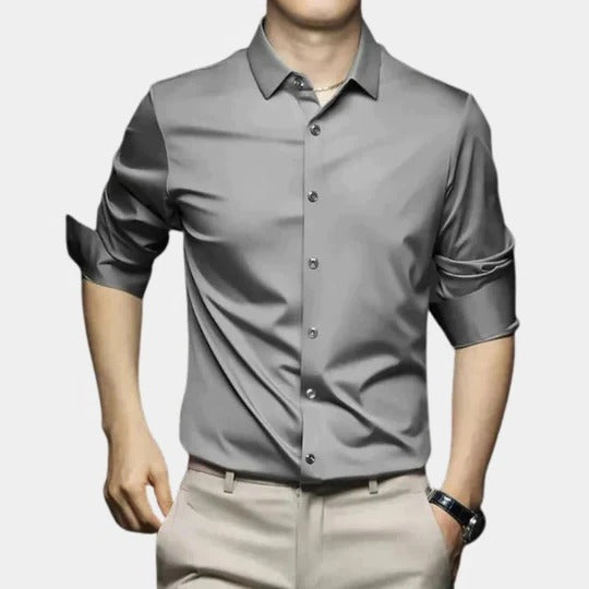 Street-Wave Wrinkle Free Mens Shirt With Thermal Coverage And Structured Fit For Cold Weather Long Sleeve And Semi Formal