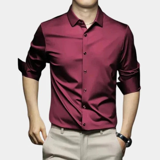 Street-Wave Wrinkle Free Mens Shirt With Thermal Coverage And Structured Fit For Cold Weather Long Sleeve And Semi Formal