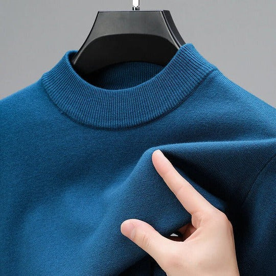 Street-Wave Men's Cashmere Pullover Sweater With Structured Fit For Everyday Wear And Semi Formal Looks