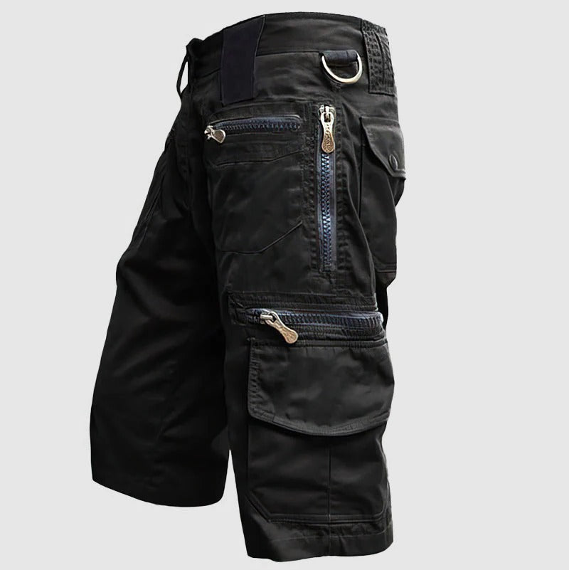 Street-Wave Utility Cargo Shorts for Men Knee Length With Multiple Pockets for Outdoor and Everyday Wear