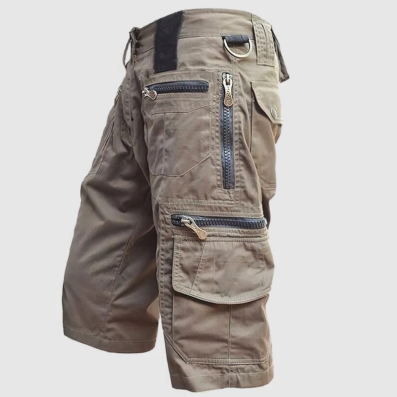 Street-Wave Utility Cargo Shorts for Men Knee Length With Multiple Pockets for Outdoor and Everyday Wear