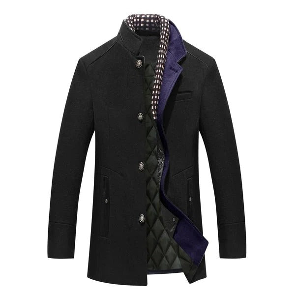 Street-Wave Men's Coat With Structured Warmth And Quilted Lining Outerwear For Cold Weather