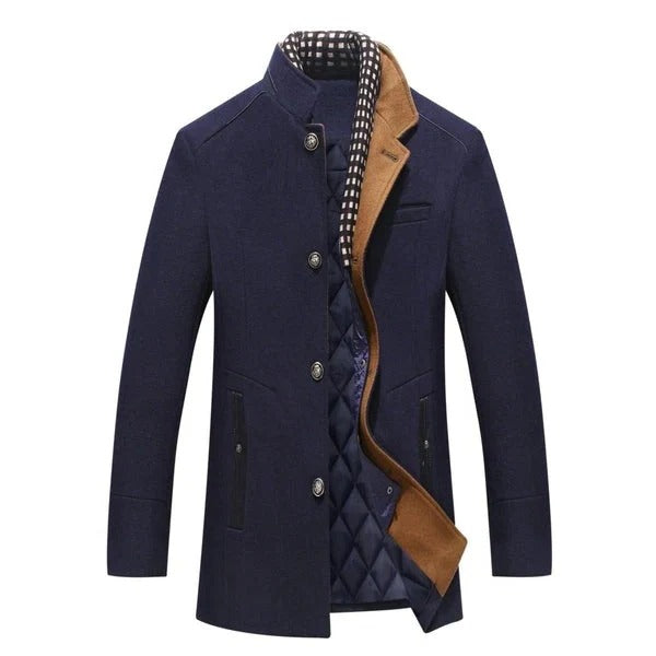 Street-Wave Men's Coat With Structured Warmth And Quilted Lining Outerwear For Cold Weather