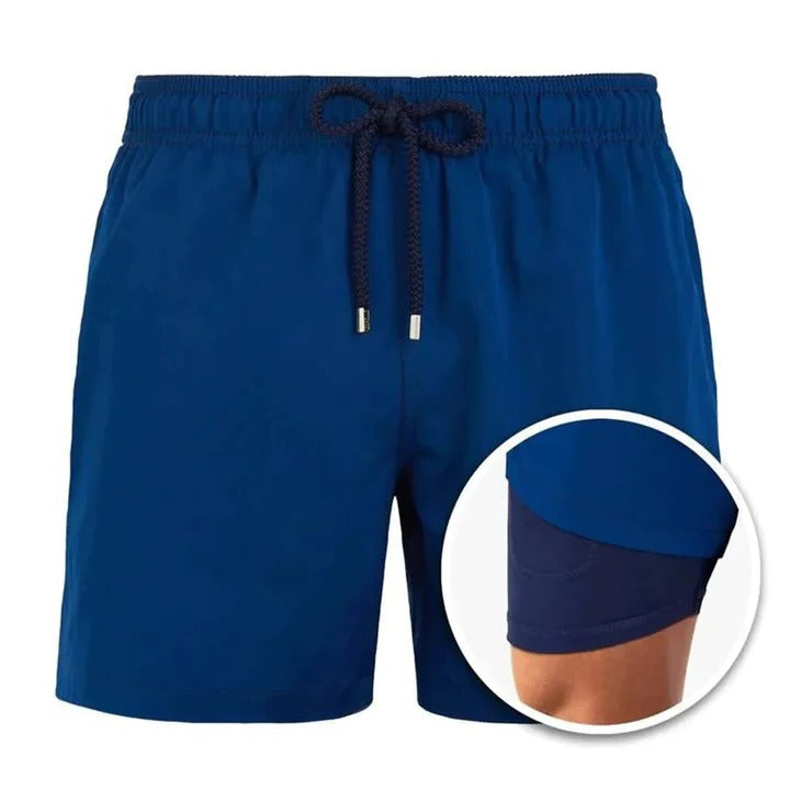 Street-Wave Men's Tropical Print Mid Length Swim Shorts With Quick Dry And Adjustable Drawstring