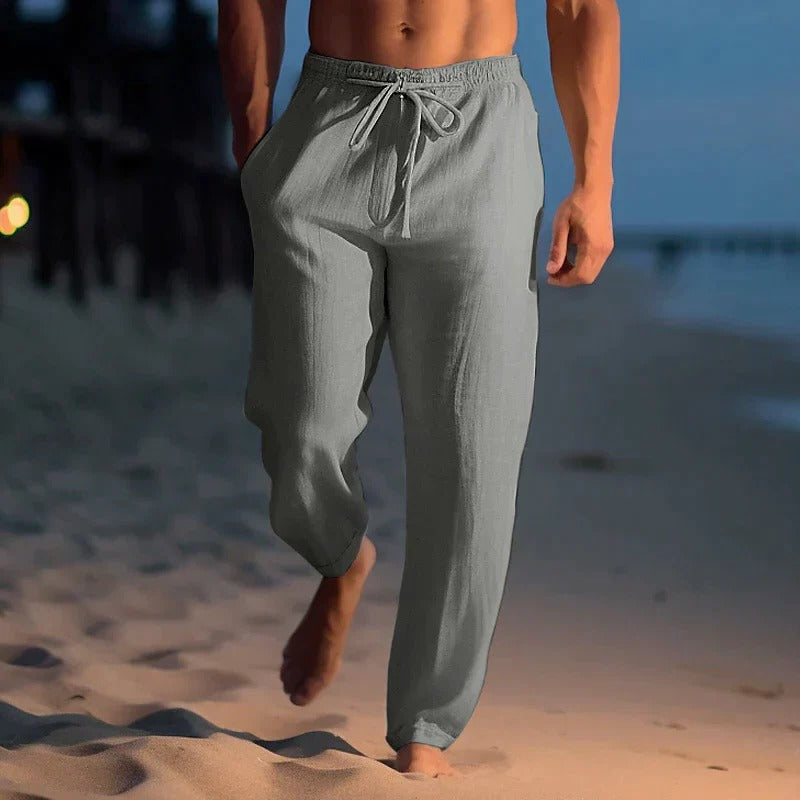 Street-Wave Lightweight Mens Trousers for Warm Weather Outdoor and Casual Breathable Comfort Fit