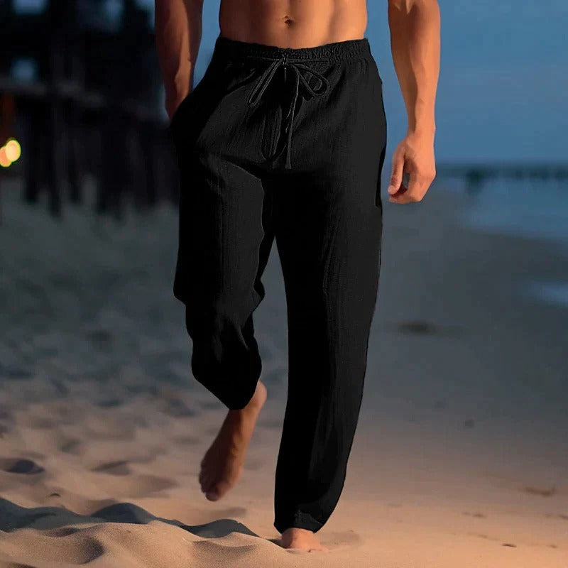Street-Wave Lightweight Mens Trousers for Warm Weather Outdoor and Casual Breathable Comfort Fit