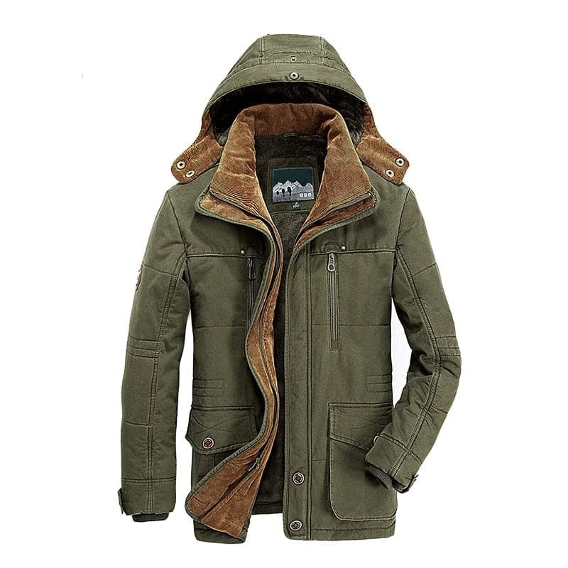 Street-Wave Mens Outdoor Winter Jacket Insulated Parka With Warm Fleece Lining For Cold Weather