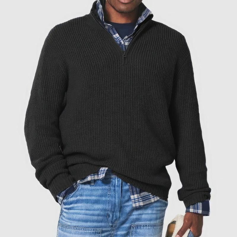 Street-Wave Men's Everyday Sweater Warmth And Classic Style With Soft Cozy Texture
