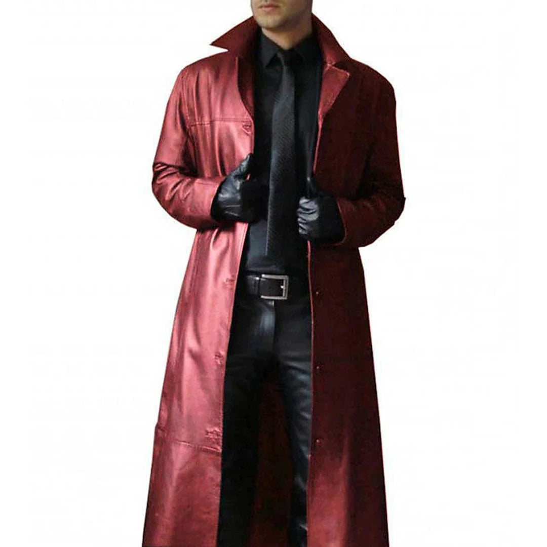 Street-Wave Mens Long Trench Coat For Autumn And Winter Windproof Warmth And Formal Outerwear