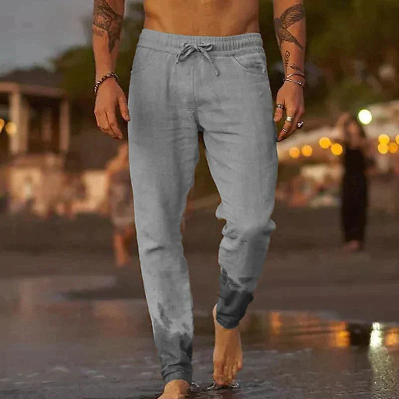 Street-Wave Mens Lightweight Breathable Casual Trousers With Timeless Styling For Warm Weather Comfort