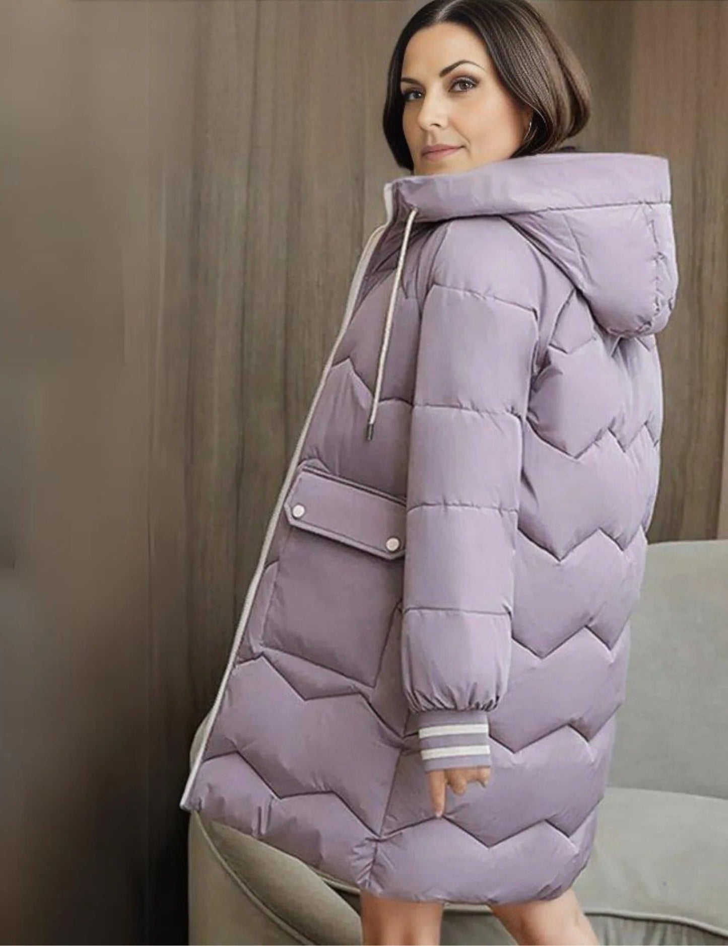 Street-Wave Mens Puffer Coat With Tailored Fit Insulated Warmth And Soft Lined Hood For Cold Weather