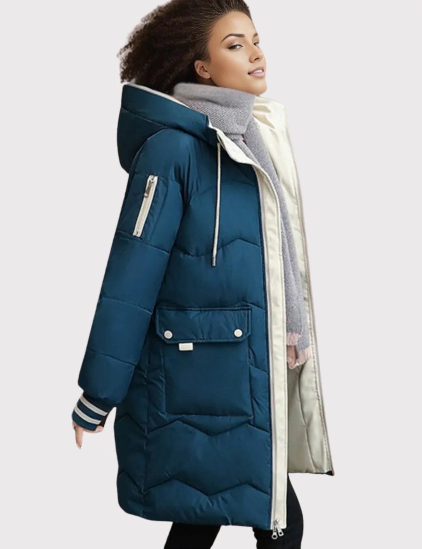 Street-Wave Mens Puffer Coat With Tailored Fit Insulated Warmth And Soft Lined Hood For Cold Weather