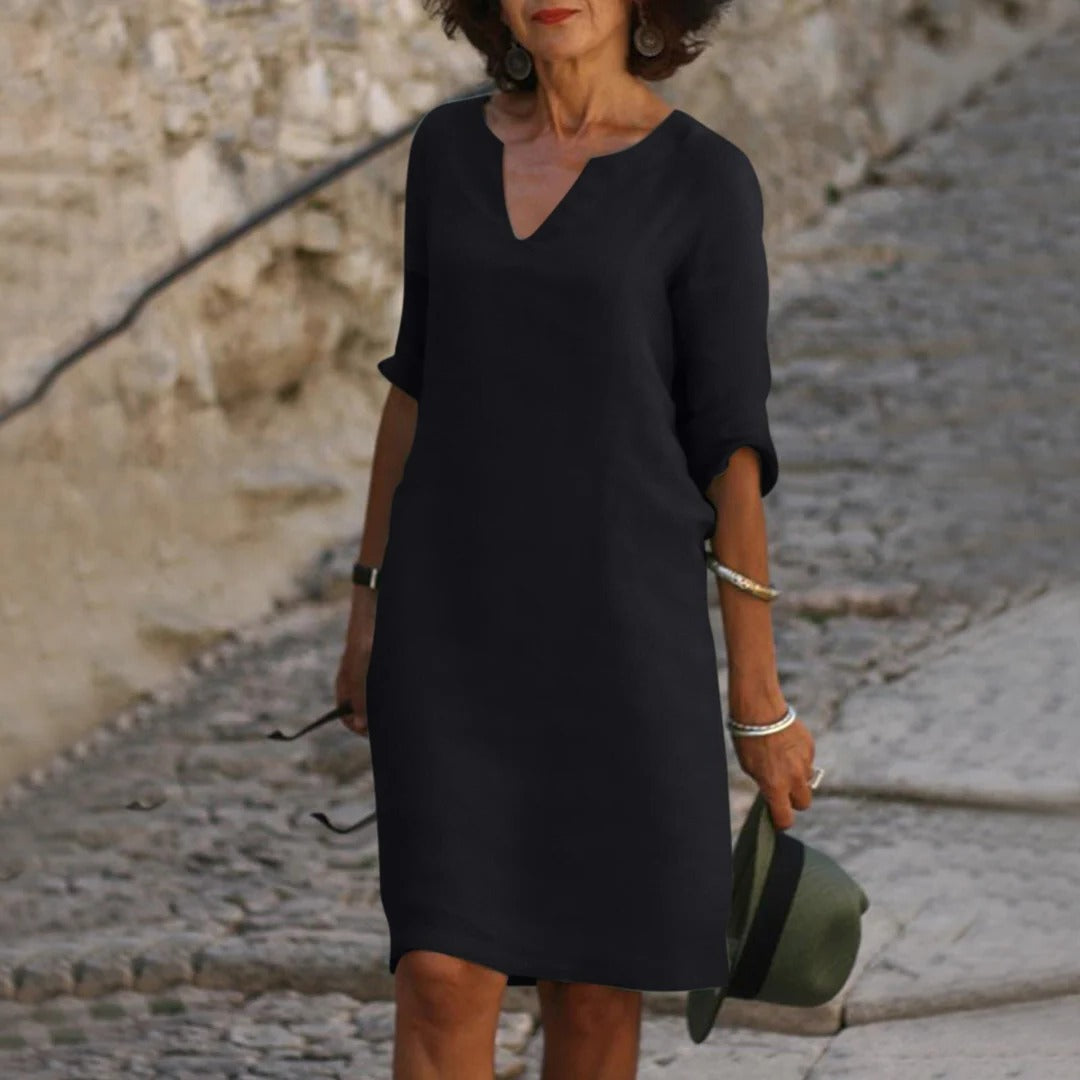 Summer Dress with V-Neck