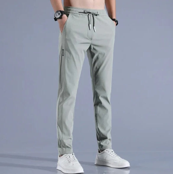 Men's Quick Dry Stretch Pants For Summer Activewear With Adjustable Drawstring And Lightweight Tailored Fit