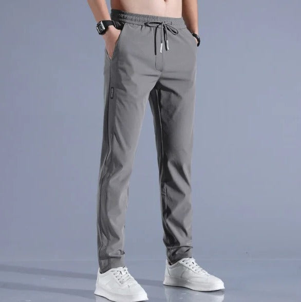 Men's Quick Dry Stretch Pants For Summer Activewear With Adjustable Drawstring And Lightweight Tailored Fit