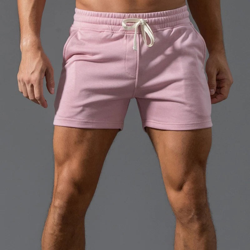 Mens Casual Sports Shorts With Elastic Drawstring Waist Lightweight Comfortable Fit For Everyday Wear