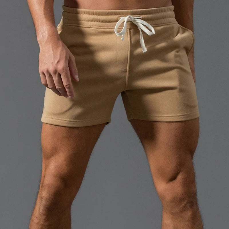 Mens Casual Sports Shorts With Elastic Drawstring Waist Lightweight Comfortable Fit For Everyday Wear