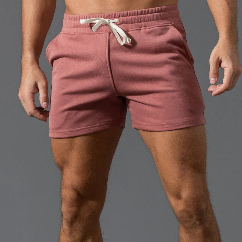 Mens Casual Sports Shorts With Elastic Drawstring Waist Lightweight Comfortable Fit For Everyday Wear