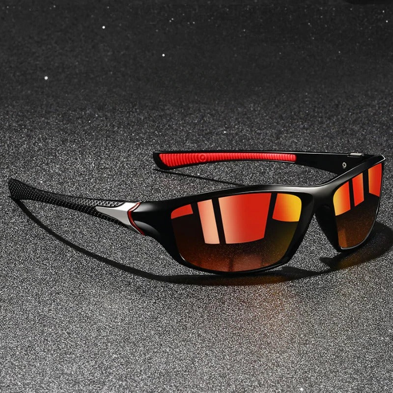 Street-Wave Mens Polarized Sunglasses Lightweight Frame with Glare Reducing Lenses for Driving and Outdoor Activities