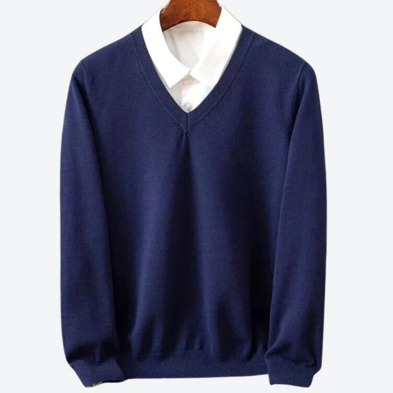 Street-Wave Men's Soft Cashmere Crew Neck Sweater Pullover for Luxurious Warmth and Comfort