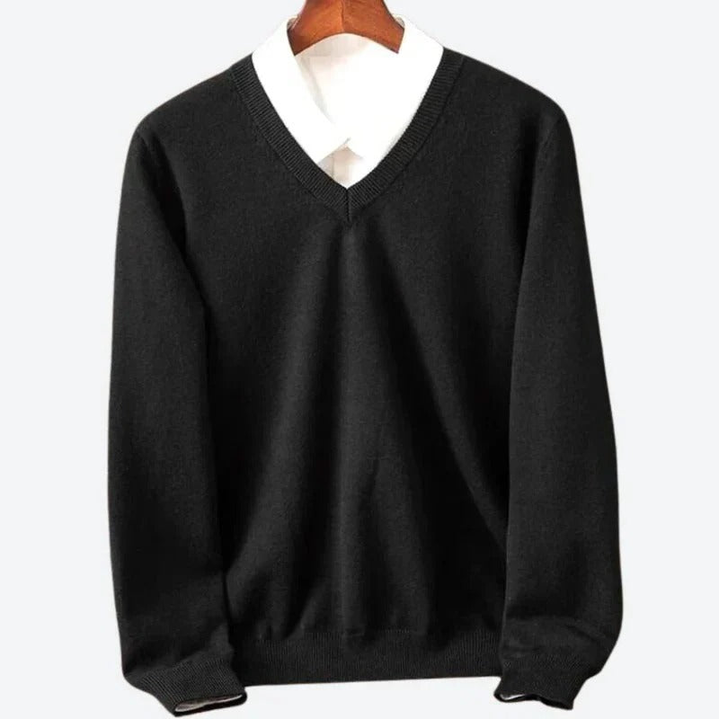 Street-Wave Men's Soft Cashmere Crew Neck Sweater Pullover for Luxurious Warmth and Comfort