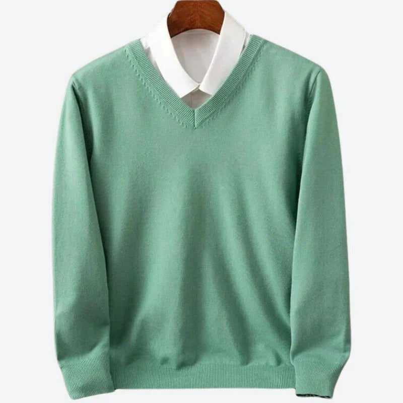 Street-Wave Men's Soft Cashmere Crew Neck Sweater Pullover for Luxurious Warmth and Comfort