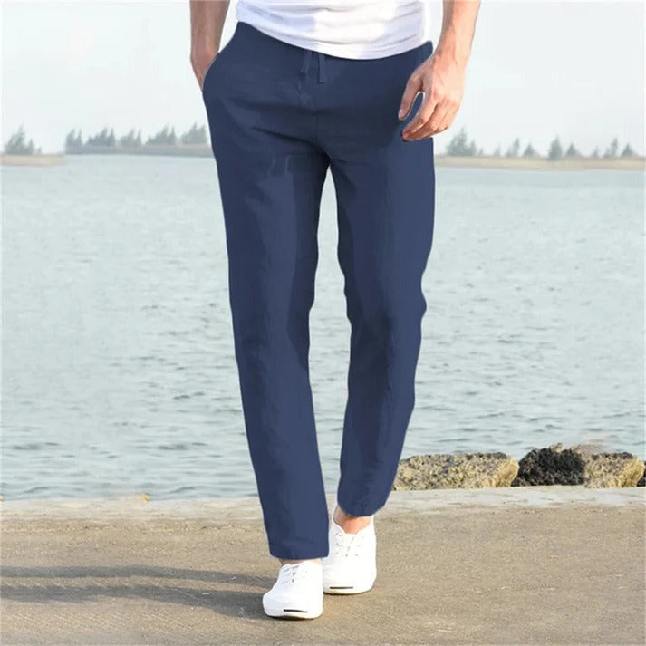 Street-Wave Men's Lightweight Casual Trousers For Everyday Comfort With Relaxed Fit And Breathable Fabric
