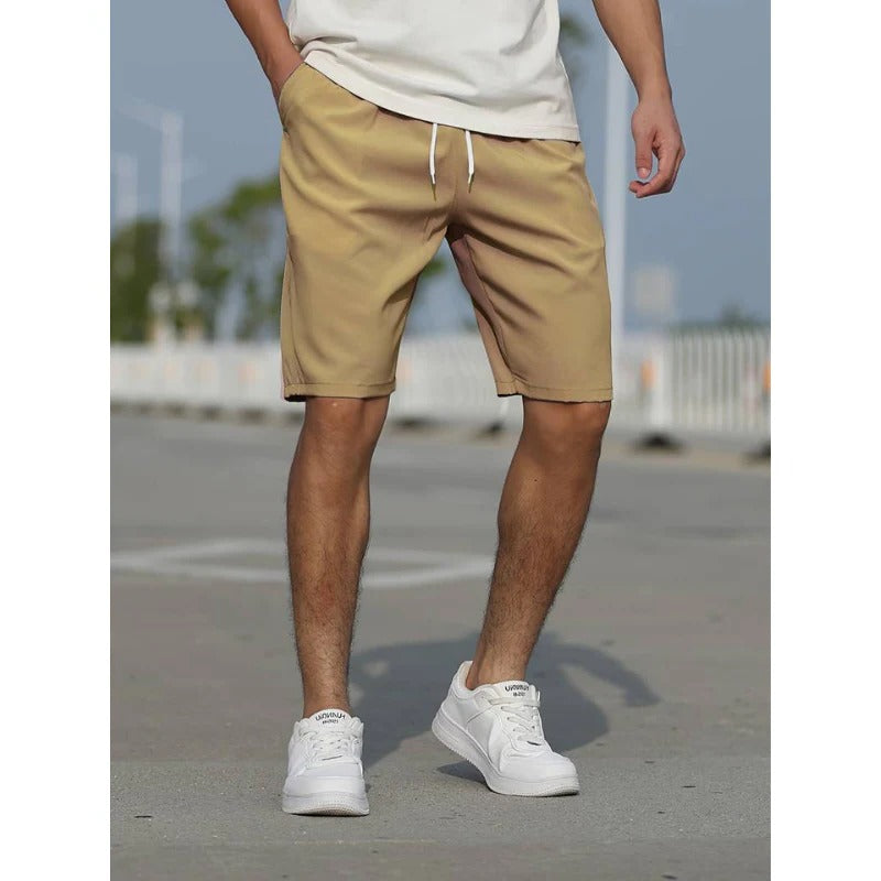 Casual Mens Drawstring Shorts Lightweight Breathable Comfort Fit For Summer Days