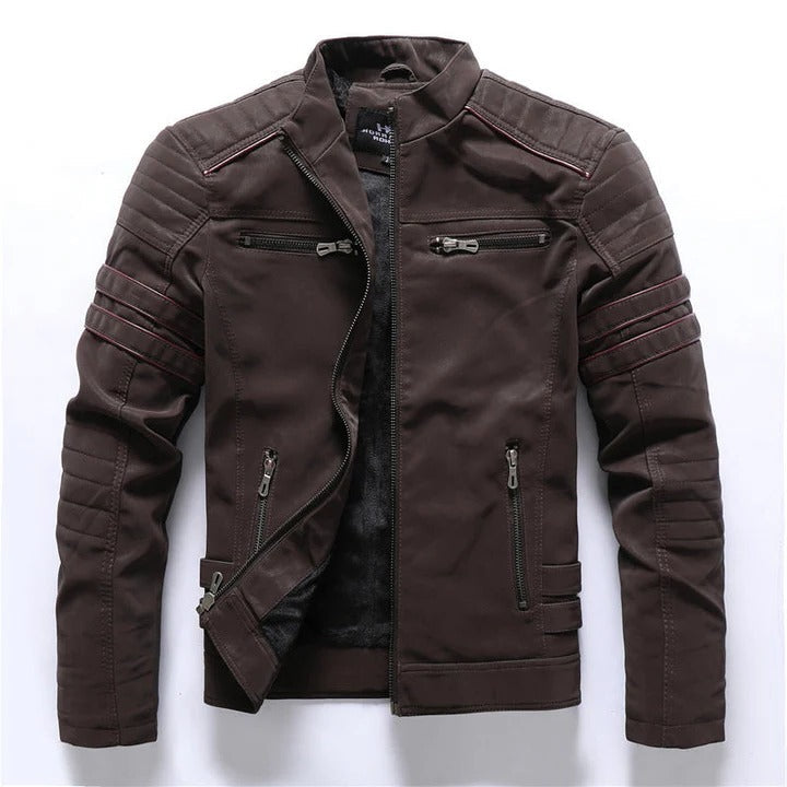 Men's Premium Lightweight Moto Jacket With Modern Tailored Fit For Everyday Versatility By Street-Wave