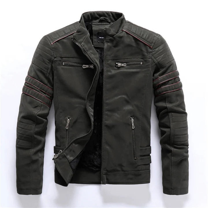 Men's Premium Lightweight Moto Jacket With Modern Tailored Fit For Everyday Versatility By Street-Wave