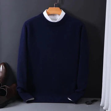 Men's Classic Cashmere Crewneck Sweater Soft Light Gray Knit for Formal and Casual Wear by Street-Wave
