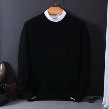Men's Classic Cashmere Crewneck Sweater Soft Light Gray Knit for Formal and Casual Wear by Street-Wave