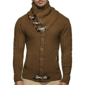 Knitted Sweater with Toggle Closure
