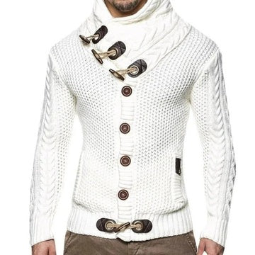 Knitted Sweater with Toggle Closure