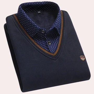 Men's Collared Knit Pullover Smart Casual Sweater For Everyday Wear Street-Wave Collection