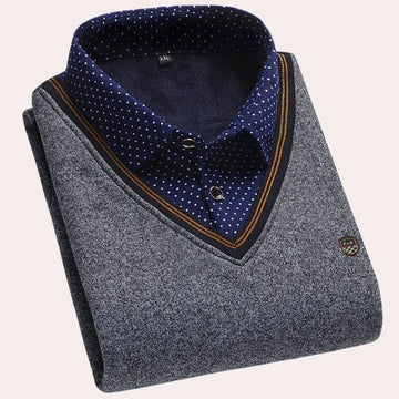 Men's Collared Knit Pullover Smart Casual Sweater For Everyday Wear Street-Wave Collection